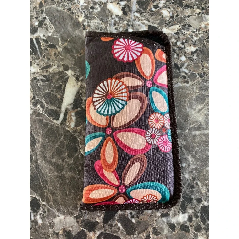 Vera Bradley Flower Shower Soft Glasses Case Pouch RETIRED Pattern Retro Mod